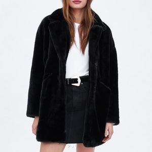 COPY - NEW Zara faux fur coat Large